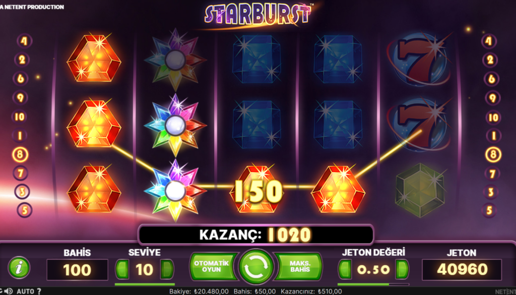 Bedava Starburst Slot Oyununu Oyna