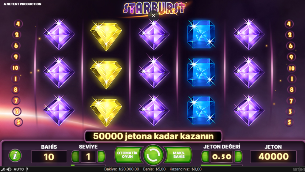 Çarpanlı Slot Oyunları Starburst