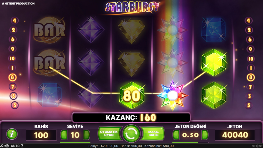 Online Starburst Slot Makinesi Oynanan Siteler