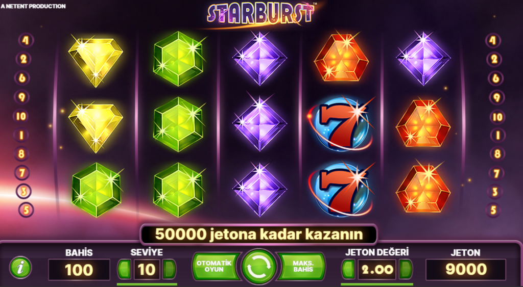 Starburst Maksimum Bahis Değeri Kaçtır?