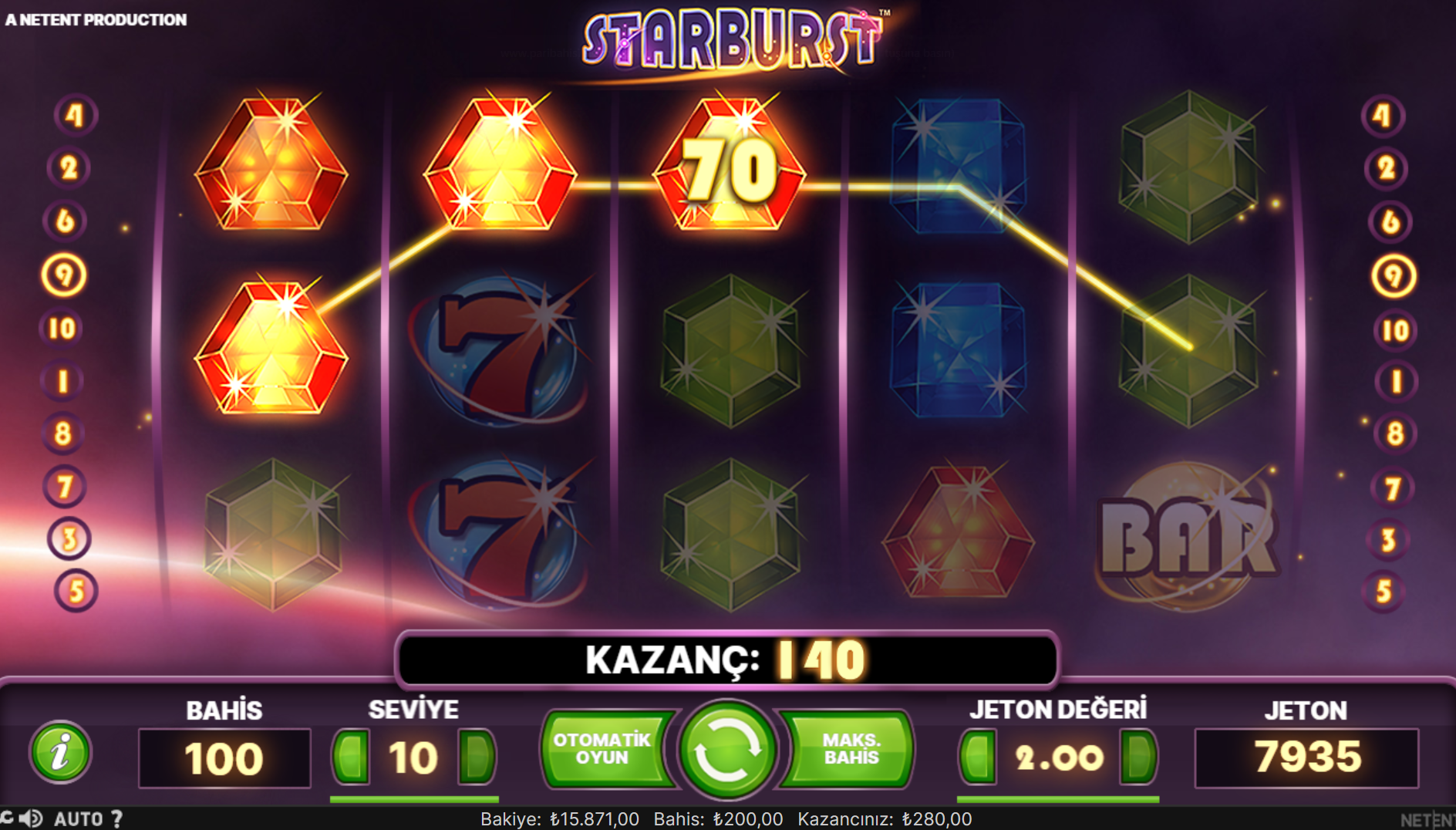 Starburst Hilesi Var mı?