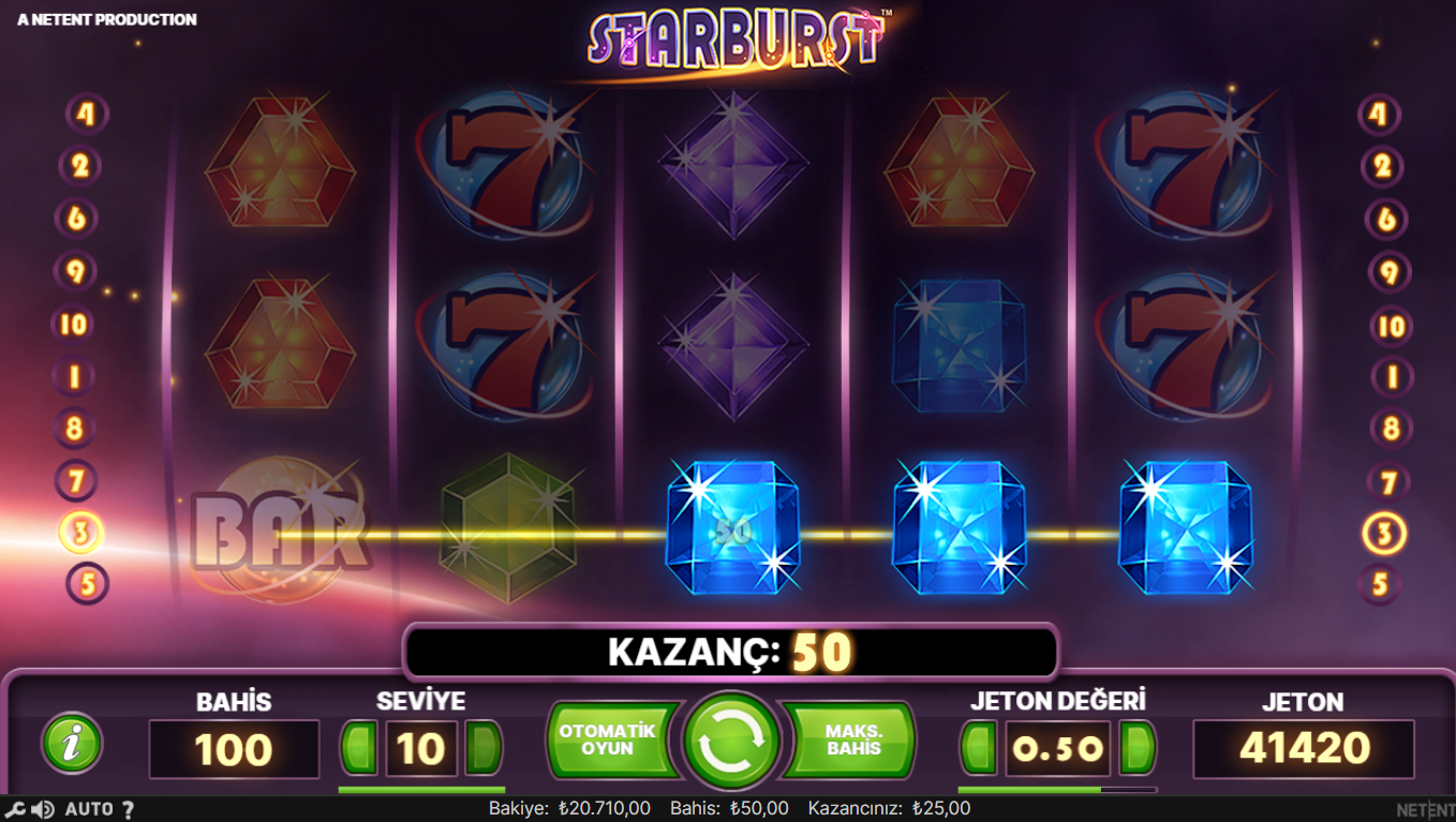 Starburst Slot Makinesi Nasıl Oynanır?