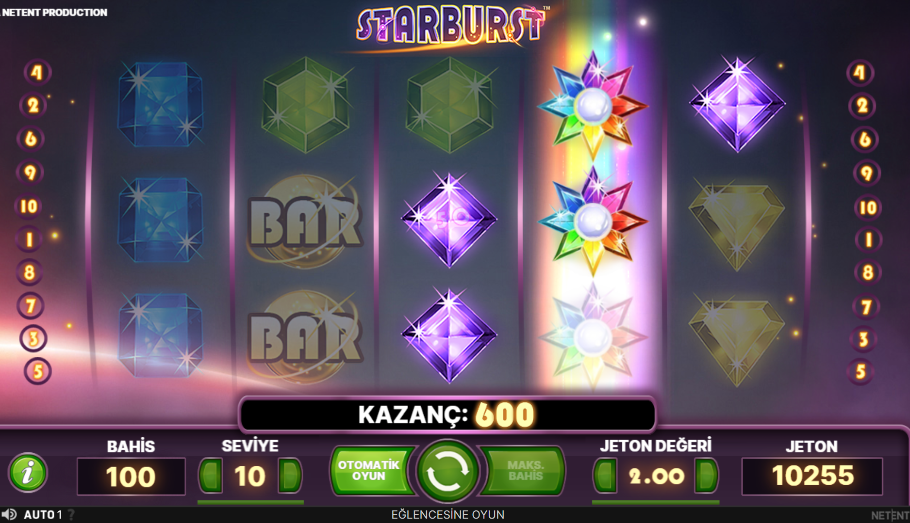 Ücretsiz Starburst Slot Oyna