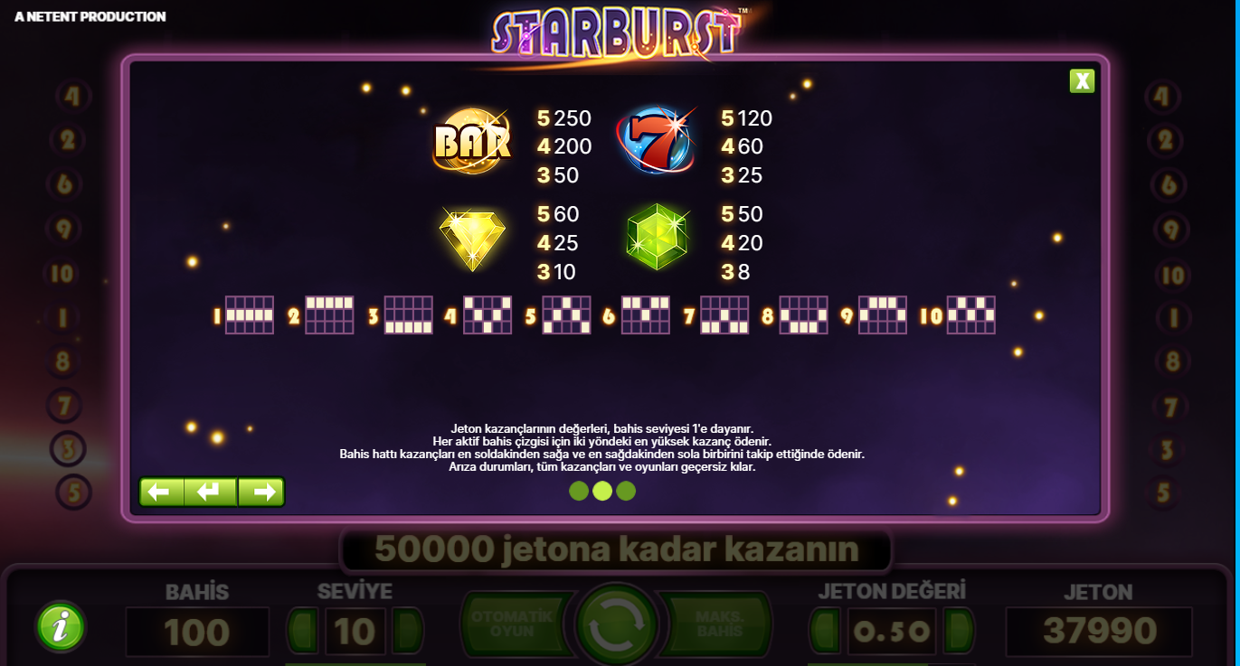 Starburst 3d Slot Casino Oyunları