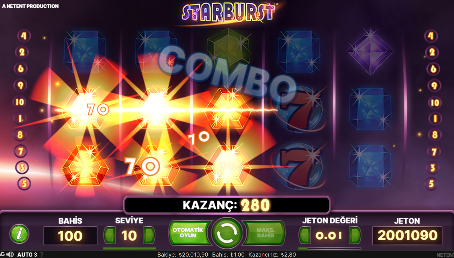 Starburst Slot Bahis Ayarları Nasıl Yapılır?