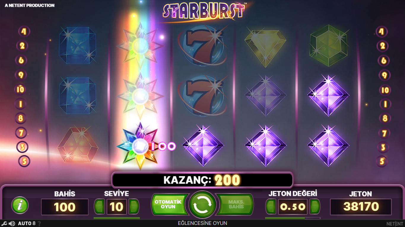 Starburst Oyununda Çevrim Şartları Nelerdir?