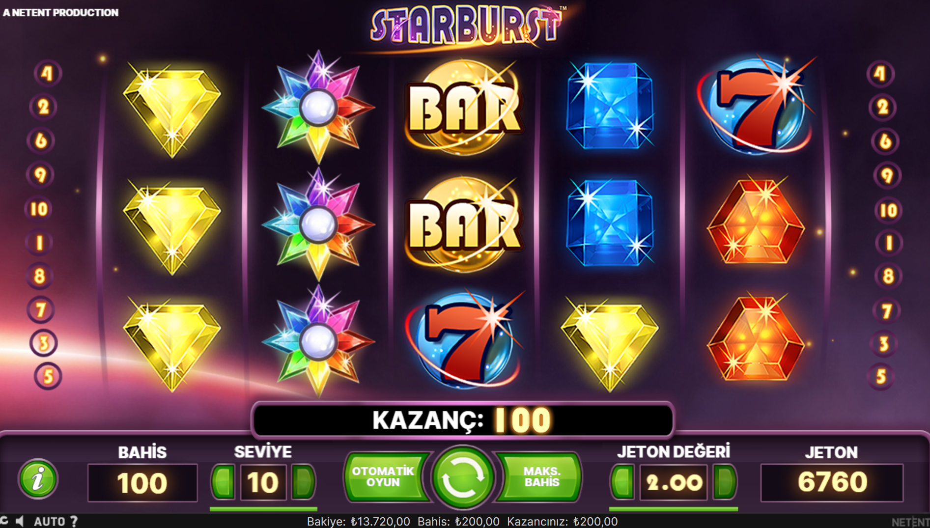 Starburst Oyun Kuralları