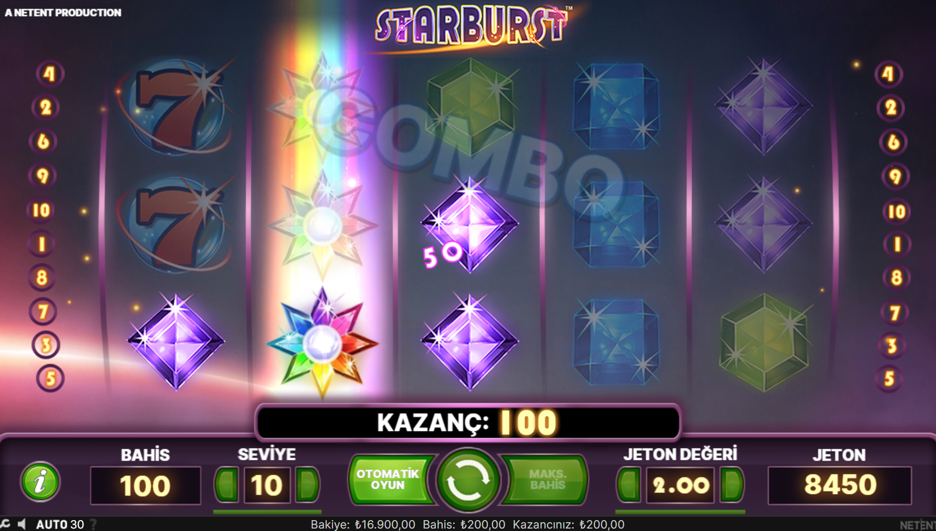 Starburst Oyununu En Çok Kazandıran Slot Siteleri