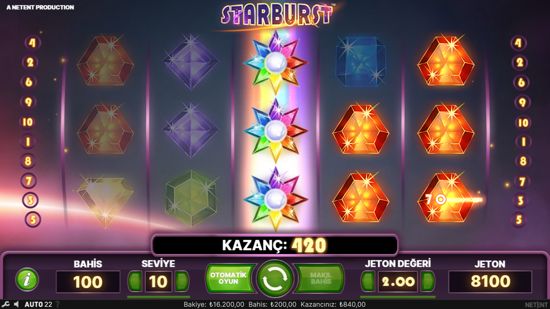 Starburst Oyununun Tasarımı